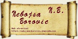 Nebojša Borović vizit kartica